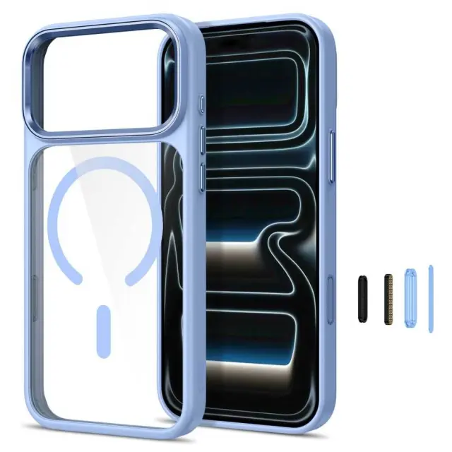 Tech-protect Magmat Magsafe Cc Iphone 17 Pro / 18 Pro Light Blue/clear 3