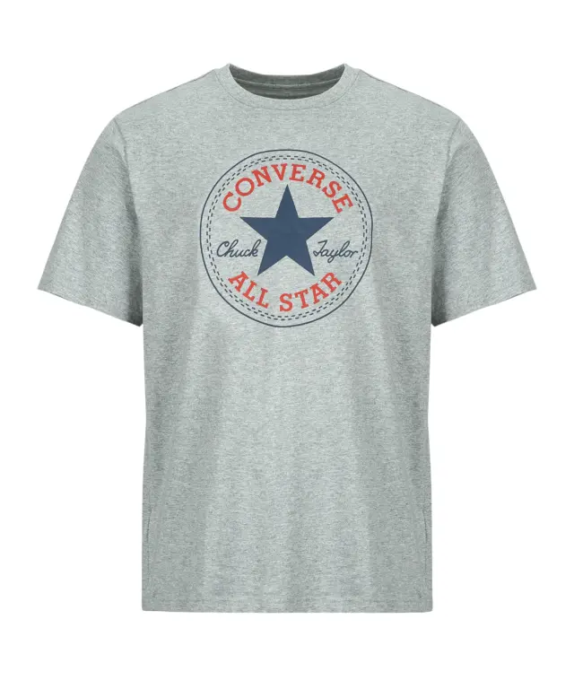Converse - Ανδρικό T‑shirt Chuck Taylor All Star Patch Relaxed Fit CVM5T459-027 Γκρι - XS