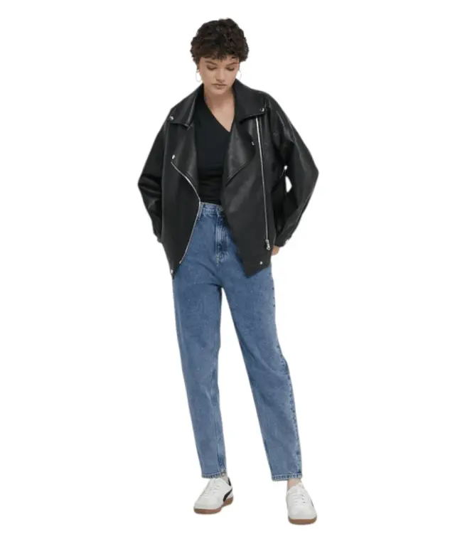 Tommy Hilfiger - Γυναικείο Παντελόνι Jean Tapered Mom Fit DW0DW17621-1A5 Μπλε 2