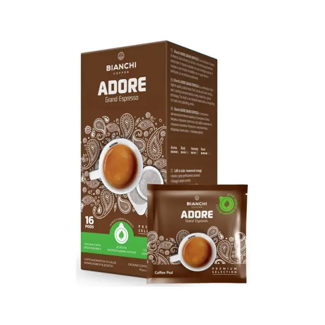 Ταμπλέτες Bianchi Adore Grand Espresso ese pods - 16 τεμ.