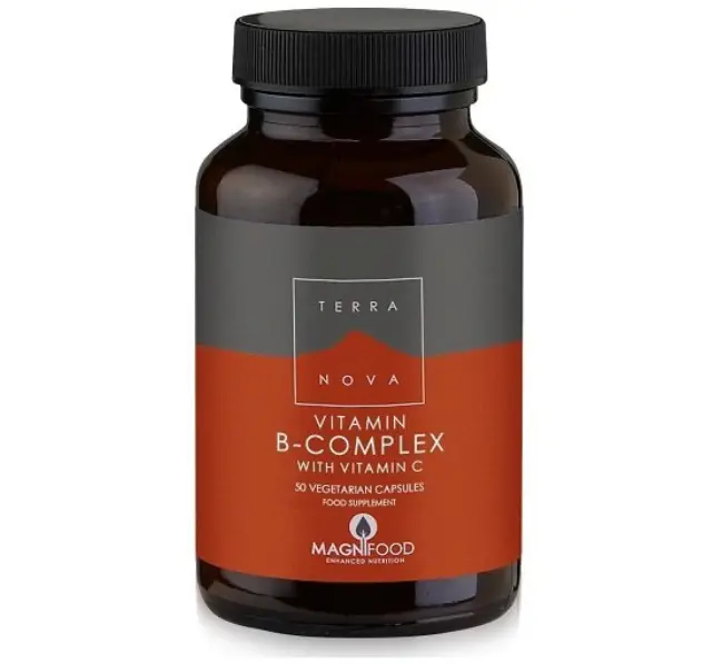 TerraNova B-Complex With Vitamin C Συμπλήρωμα Διατροφής με τις Βιταμίνες του Συμπλέγματος Β σε Συνδυασμό με Βιταμίνη C και Μείγμα Βοτάνων, 50caps