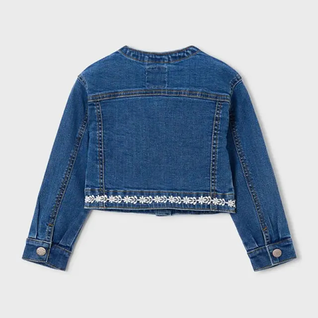Mayoral Τζακετ Denim Γκιπούρ Τζιν Σκούρο για Κορίτσι 3