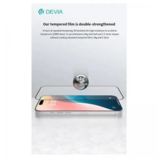 Tempered Glass Full Face Anti-Static Devia Apple iPhone 16 Van Μαύρο (1 τεμ.) N66430 3