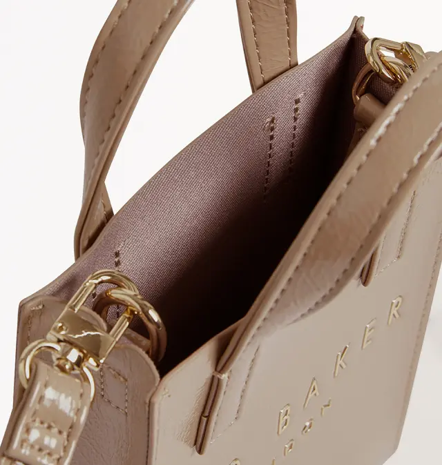Τσάντα TED BAKER Crinkll Crinkle Mini Icon Bag 284045 Μπεζ 3