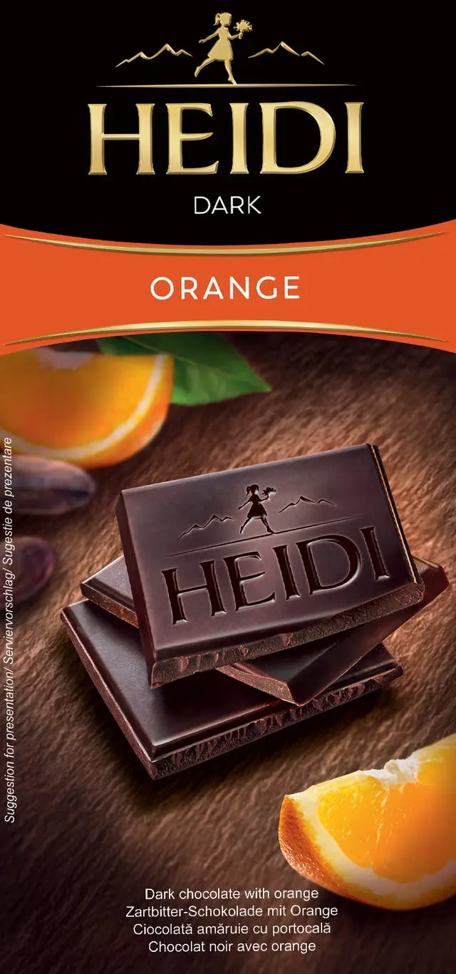 HEIDI DARK ORANGE ΣΟΚΟΛΑΤΑ 80GR