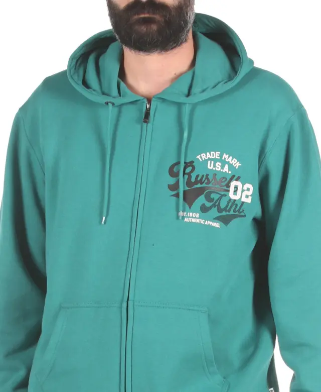 Russell Athletic Trade Mark Usa Ανδρική Φούτερ Ζακέτα με Κουκούλα A0-027-2-283 - M 3