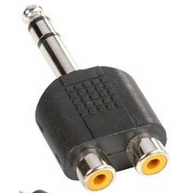 Adam Hall 7549 Αντάπτορας Stereo 2xRCA(f) - 1/4 Jack(m) Μαύρος