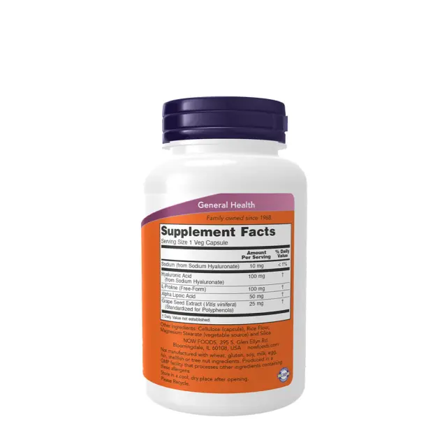 Now Foods Hyaluronic Acid 100 mg 2