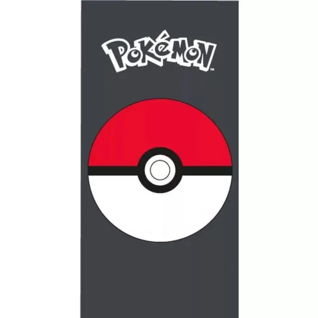 Pokémon Pokeball πετσέτα μπάνιου, πετσέτα θαλάσσης 70x140 cm 100% Βαμβάκι Γκρι