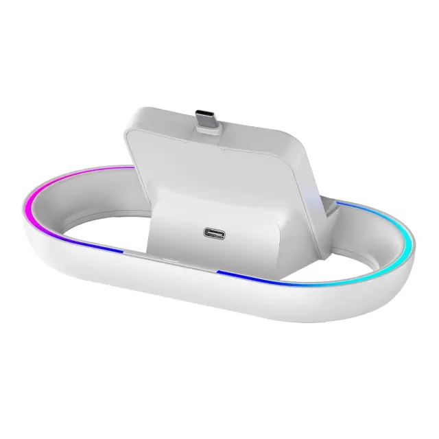 iPega P5P02 Charger Dock with RGB for Playstation Portal Remote Player White 3
