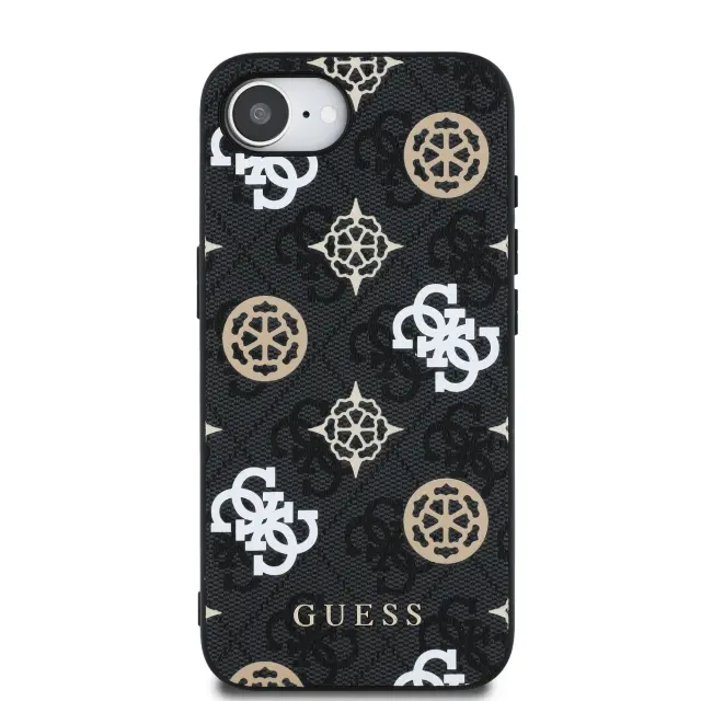 Guess PU 4G Peony MagSafe Case for iPhone 16e/17e Black 3