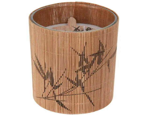 Αρωματικό Κερί CC5061720 Με περιτύλιξη Bamboo, 10 x 10cm Σε άρωμα Sandalwood CC5061720