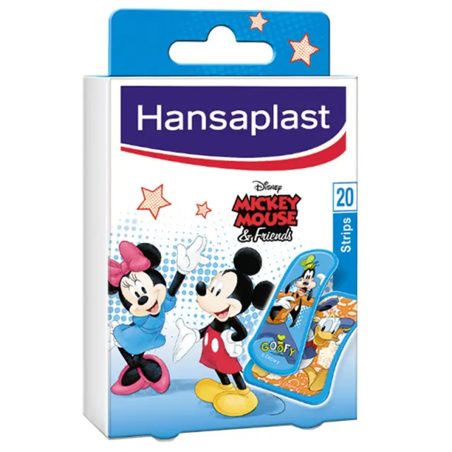 Hansaplast Disney Mickey Mouse & Friends Πολύχρωμα Αυτοκόλλητα Επιθέματα σε 2 Μεγέθη για Παιδιά, 20τμχ