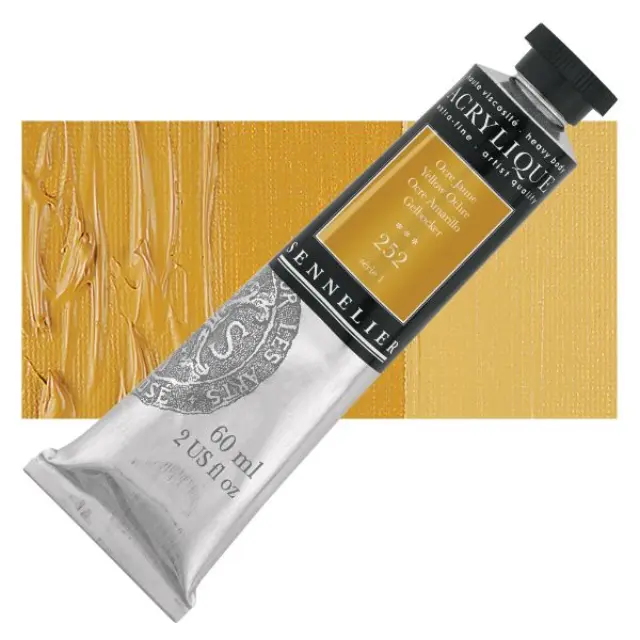 Ακρυλικό Sennelier Extra Fine - 252 Yellow Ochre S1 - 60ml