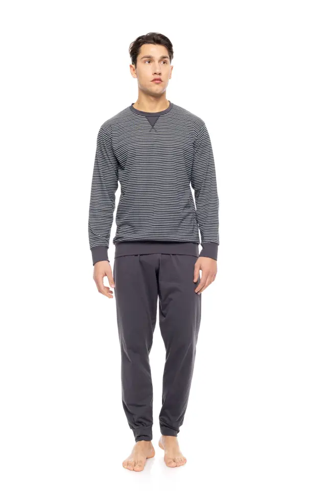 W-M796 - Type - PYJAMA STONE GREY STRIPES