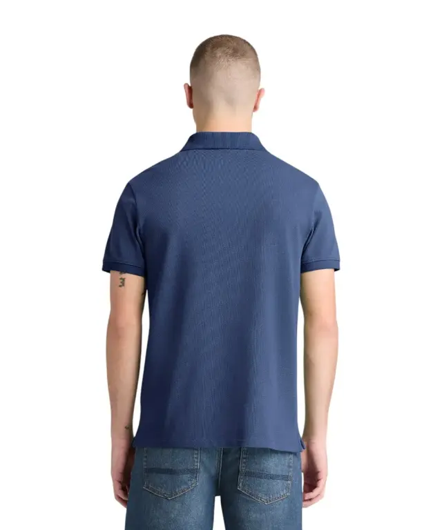 Timberland - Ανδρικό Κοντομάνικο T-shirt Polo Slim Fit Mε Λογότυπο Oyster River TB0A2BS1-EYO Μπλε - M 3