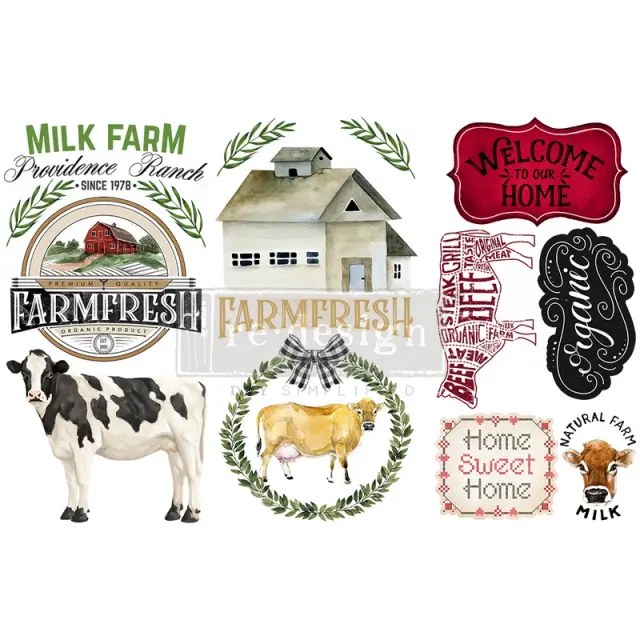 Χαρτί Decor Transfer Prima Re-Design, Home & Farm, 15x30,5cm