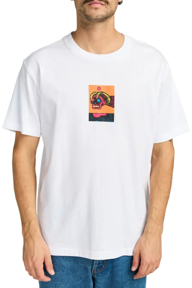 RVCA Superblast 2 Μπλούζα Ανδρική Λευκό White - L