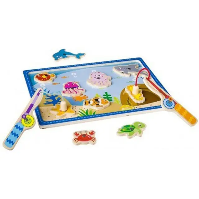 Tooky Toys Παιχνίδι Ψαρέματος από Ξύλο για 18+ Μηνών TKF040 6970090047145 2
