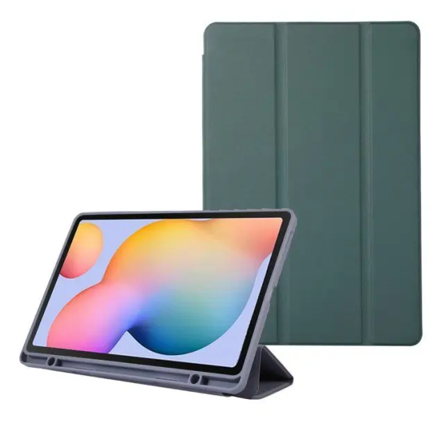Smart Tri-Fold Θήκη για Samsung Galaxy Tab S6 Lite- Dark Green OEM