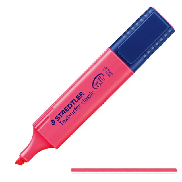 Μαρκαδόρος Υπογράμμισης Staedtler TextSurfer Ροζ 364-23