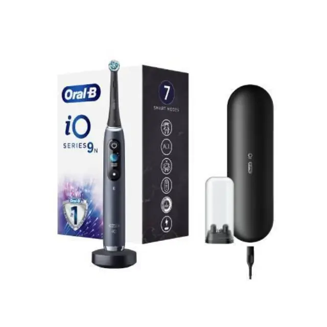Oral-B iO Series 9N Ηλεκτρική Οδοντόβουρτσα με Χρονομετρητή και Αισθητήρα Πίεσης Black Onyx