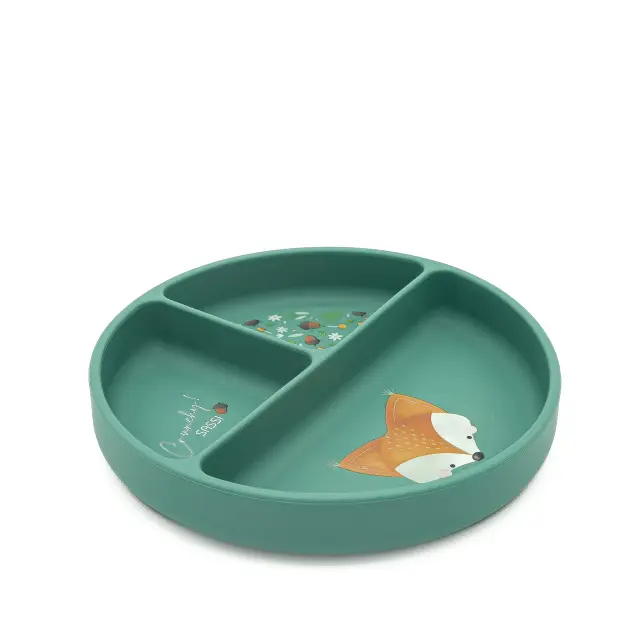 Sassi Πιάτο Σιλικόνης με Βεντούζα Crunchy The Fox
