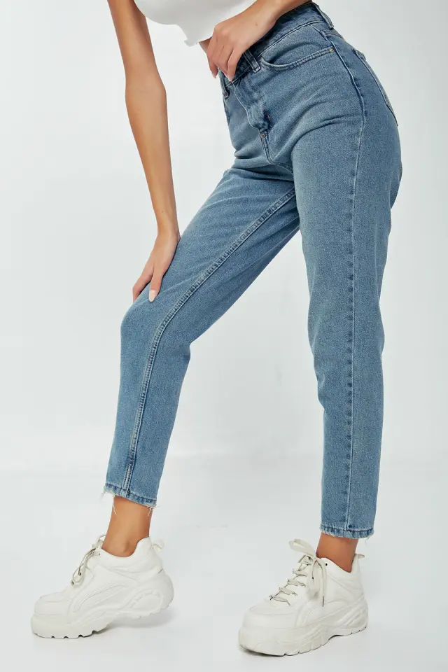 Παντελόνι Jean MomFit Μπλε Μπλέ 2