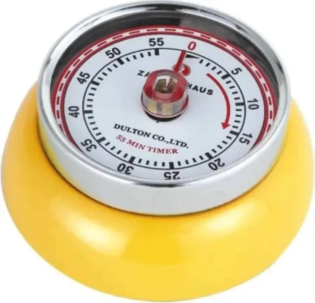 Zassenhaus Χρονόμετρο Κουζίνας Μεταλλικό Retro Collection Speed 7,2x3,5cm 55min Κίτρινο