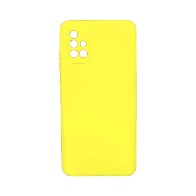 Θήκη Σιλικόνης Soft Back Liquid Silicone Case Για Samsung Galaxy A51 Κίτρινη