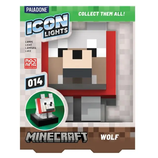 Φωτιστικό διακοσμητικό MINECRAFT - Wolf - Icon Lamp 11cm PP16019MCFID 2