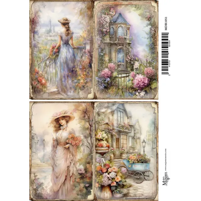 Ριζόχαρτο Maja's Memories, 30x42cm, Ανοιξιάτικες κάρτες, MDR1051