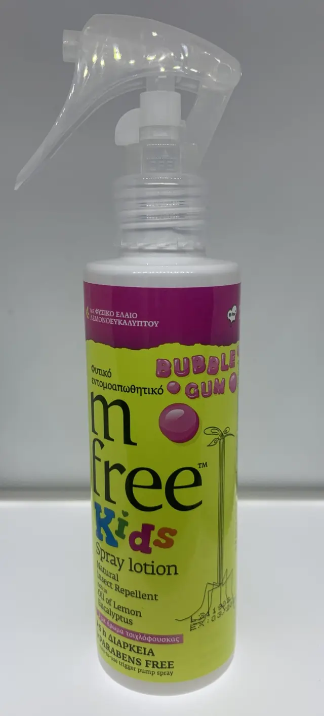 M Free Kids Εντομοαπωθητική Λοσιόν σε Spray Bubble Gum Κατάλληλη για Παιδιά 125ml 2