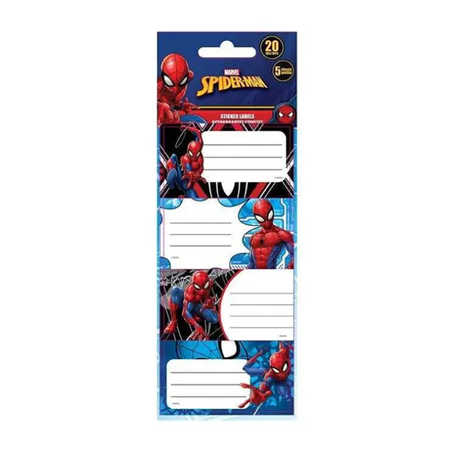 Diakakis Ετικέτες Αυτοκόλλητες 20 τεμ. Spiderman (000508439)