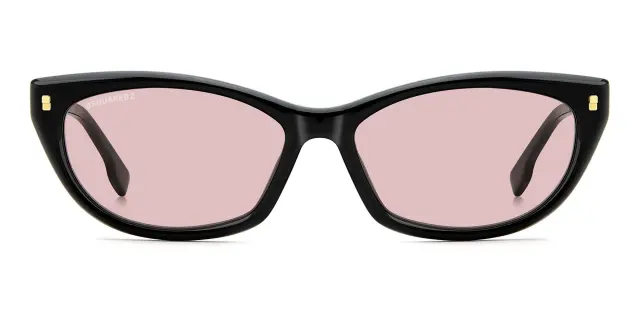 Dsquared2 Unisex Γυαλιά Ηλίου με Μαύρο Κοκκάλινο Σκελετό και Ροζ Φακό D2 0209/G/S 3H2/U1 3