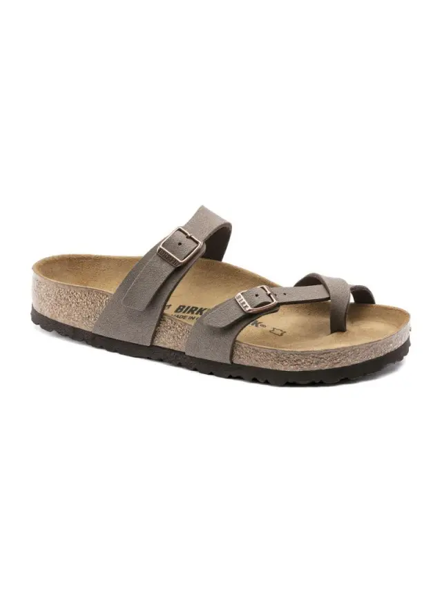 Birkenstock Σαγιονάρες Unisex Birko-Flor-Nubuck(ανθεκτικό υλικό της Birkenstock-επιτρέπει την επαφή με το νερό) Καφέ BIR/MAYARI 071061 MOCCA 2