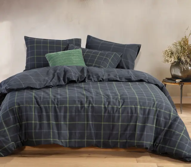 Nef-Nef Homeware Σεντόνια Φανελένια Naiberg Σετ Mono 160x260 Denim