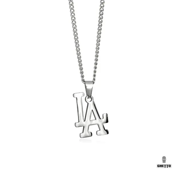 Ghetto Hip Hop LA SS Necklace Unisex Silver
