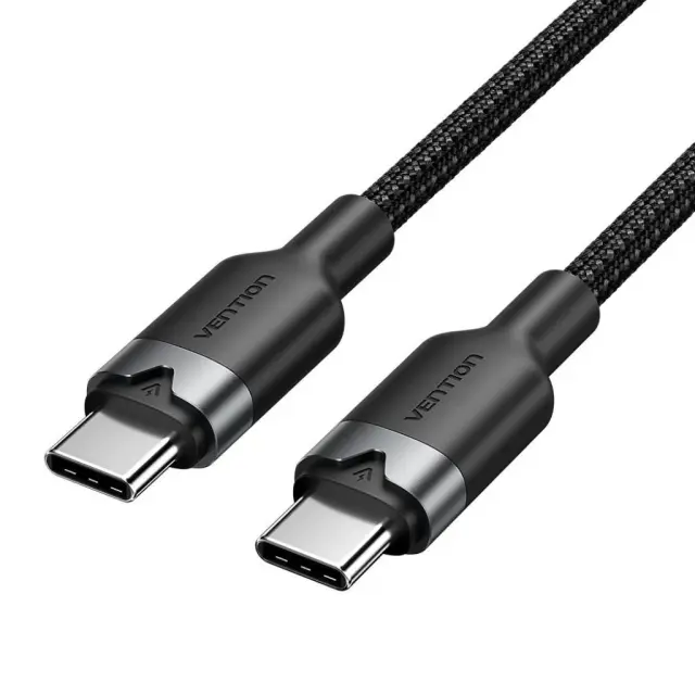 VENTION USB 2.0 Type-C Male to Type-C Male 3A Cable 1M Black Aluminum Alloy Type (TRDBF) (VENTRDBF)