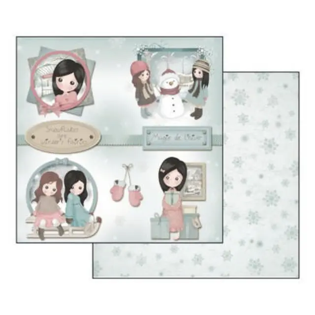 Χαρτί Scrapbooking Stamperia Διπλής Όψης - Emma & Camille Winter - 31x30cm