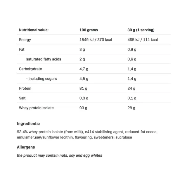ALLNUTRITION Isolate Protein Chocolate, 908 g 2