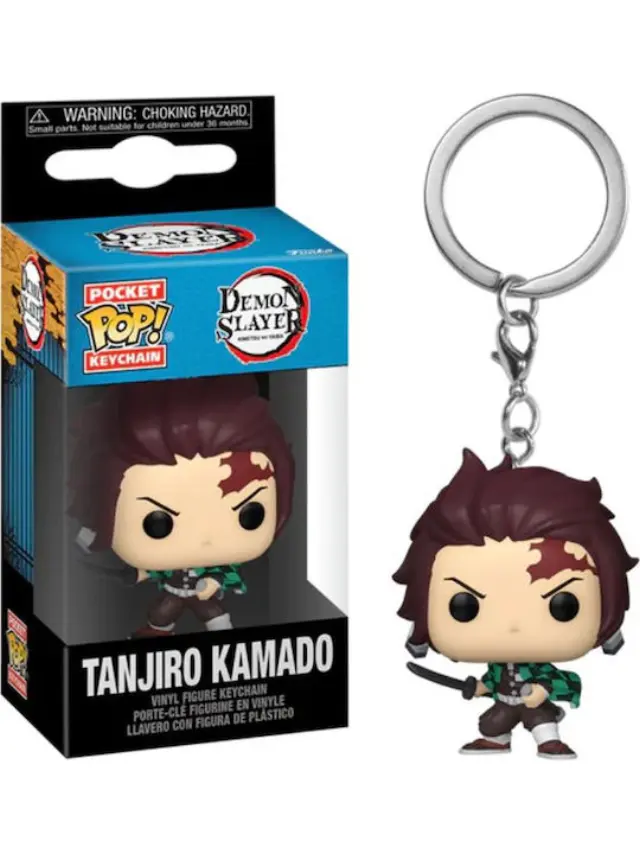 Funko Pocket Pop! Demon Slayer Tanjiro Kamado Bloody Keychain – Vinyl Μπρελόκ Φιγούρα Anime Kimetsu no Yaiba S2