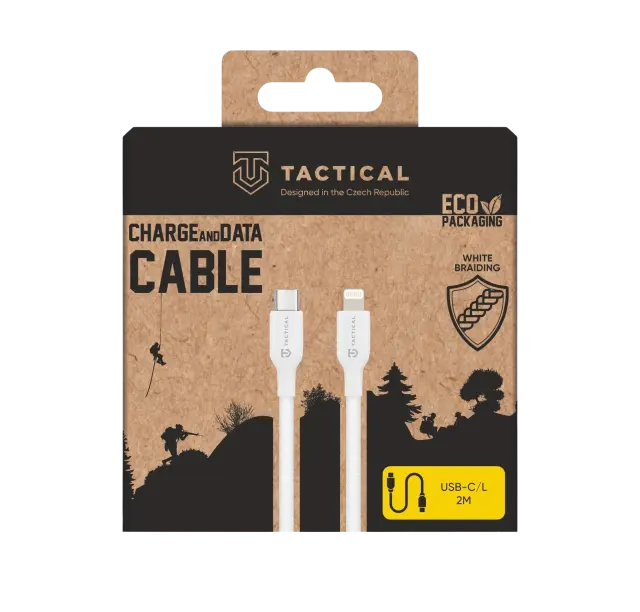 Tactical Stitch Thread Cable USB-C/Lightning 2m White 2