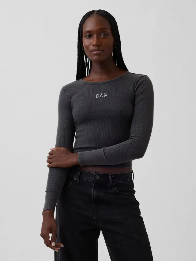 Μπλουζάκι Ριπ Crop Logo moonless night - XL