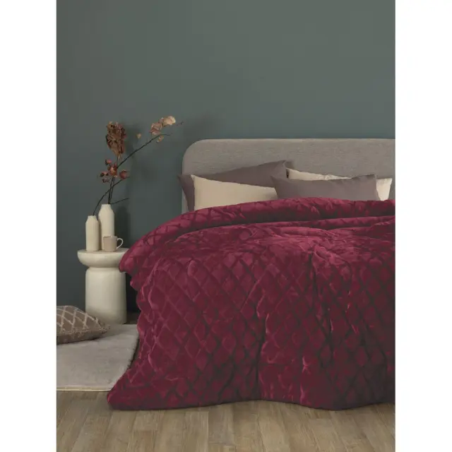 Κουβερτοπαπλωμα Υπερδιπλο Nadine Collection 220x240 NADINE/5 Bordo Palamaiki - ΥΠΕΡΔΙΠΛΟ 220 x 240