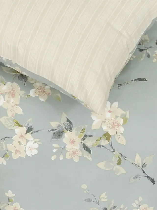 Σετ Παπλωματοθήκη 165x245 Μονή Kocoon Clementine Βεραμάν-Μπεζ 100% βαμβακερό 2