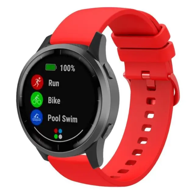 Pure Colour Λουράκι για Smartwatch 22mm-Red OEM