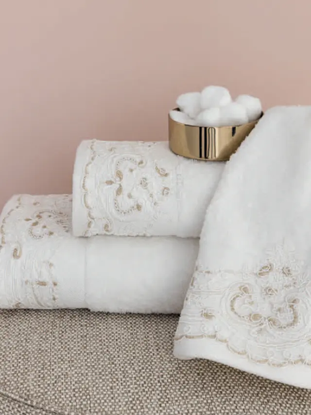 Πετσέτες Σετ 3Τεμ 30x50-50x90-70x140 Σε Κουτί 450gsm Palamaiki List Cream 100% βαμβακερό