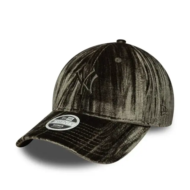 New Era New York Yankees Womens MLB Velour 9TWENTY Adjustable Cap Γυναικείο Καπέλο Polyester/Elastane - Green 60915849