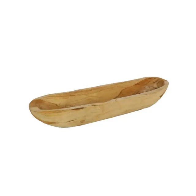 Ξύλινη πιατέλα teak γόνδολα, 60x7cm
